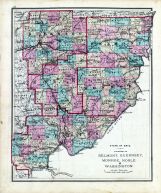 Ohio County Map - Belmont, Guernsey, Monroe, Noble, Washington, Fayette County 1875